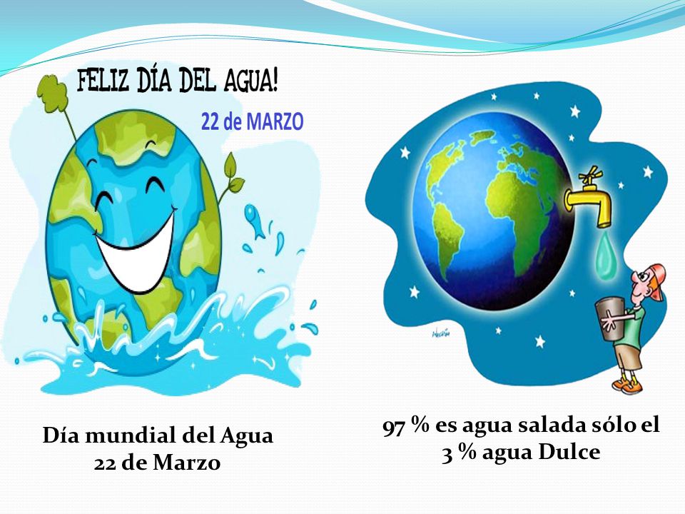 97 % es agua salada sólo el 3 % agua Dulce