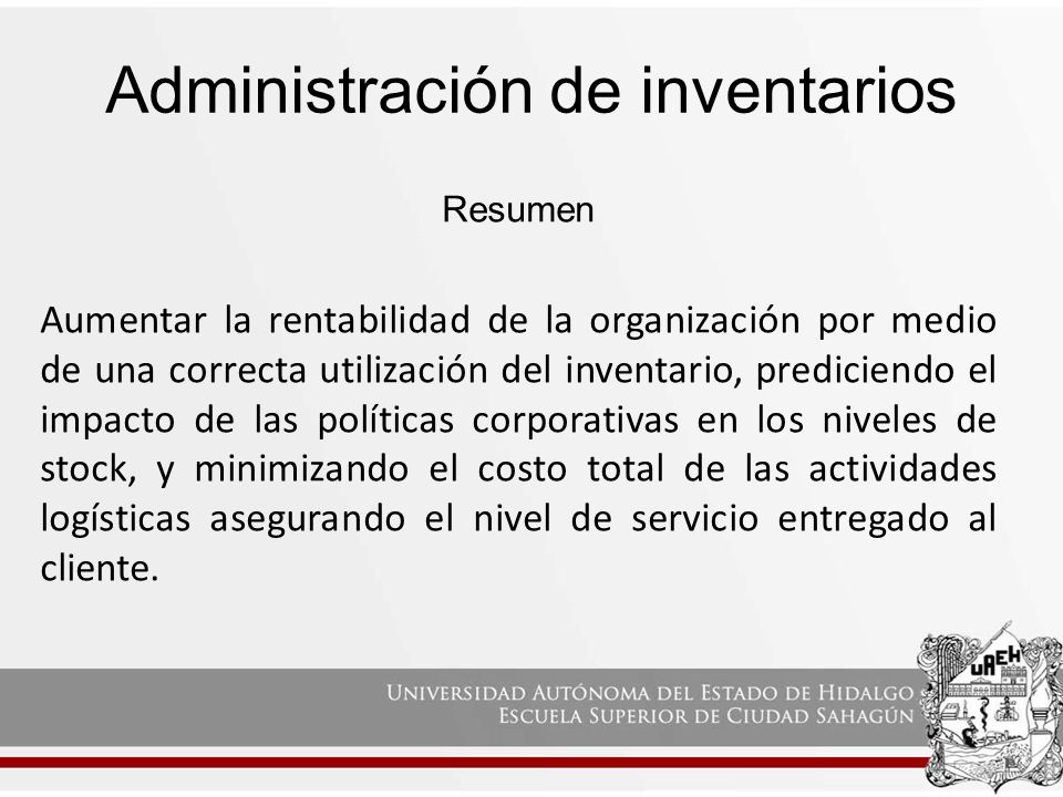 Administración de inventarios