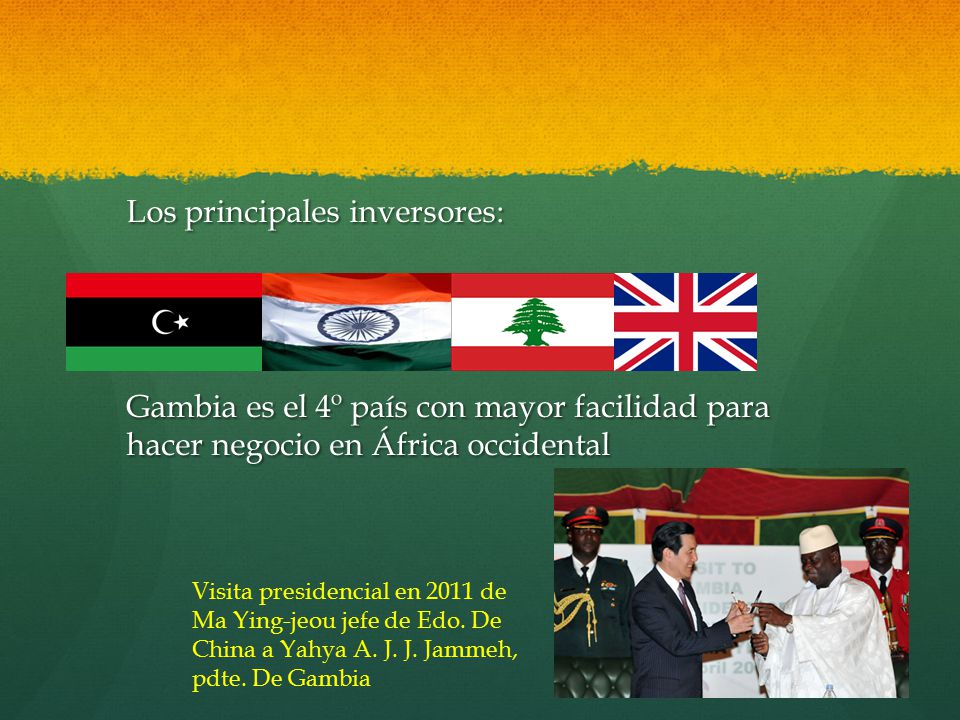 Los principales inversores: Gambia es el 4º país con mayor facilidad para hacer negocio en África occidental