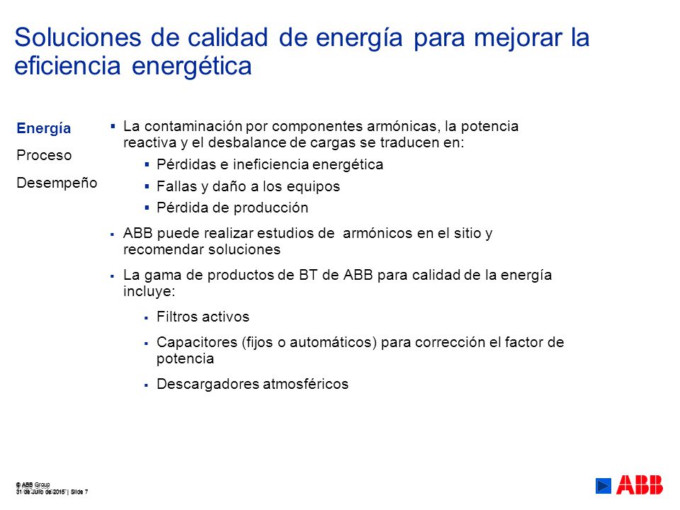 Soluciones de calidad de energía para mejorar la eficiencia energética