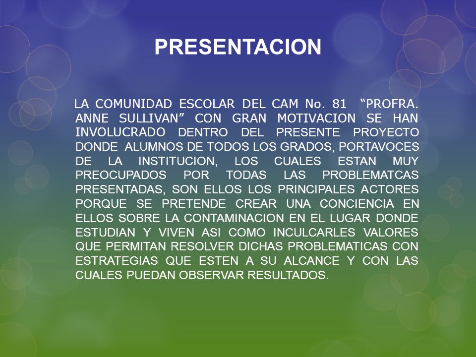 PRESENTACION