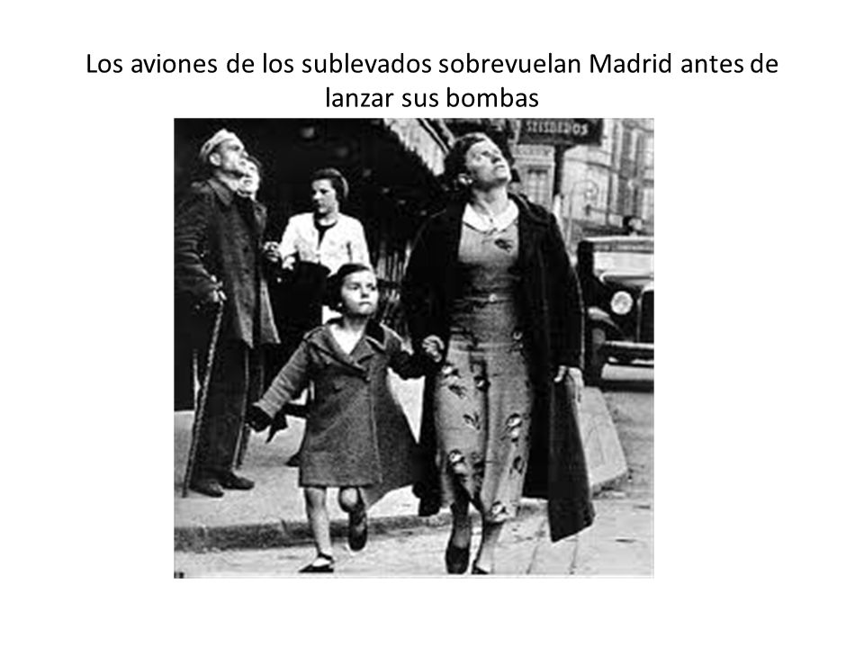 Los aviones de los sublevados sobrevuelan Madrid antes de lanzar sus bombas