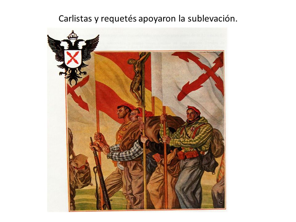 Carlistas y requetés apoyaron la sublevación.