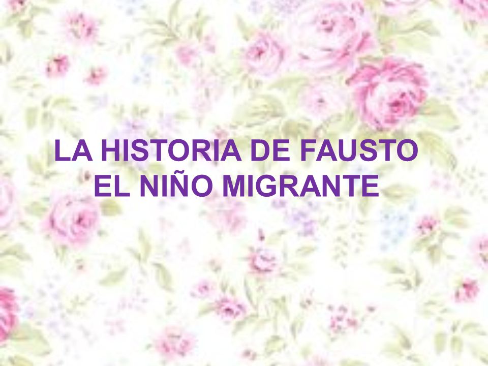 LA HISTORIA DE FAUSTO EL NIÑO MIGRANTE