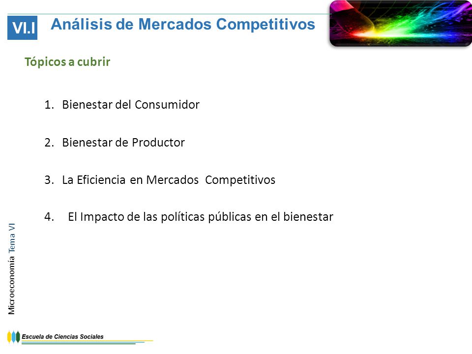 Análisis de Mercados Competitivos VI.I
