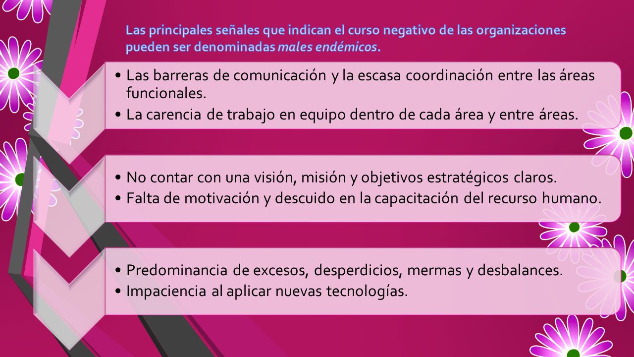 La carencia de trabajo en equipo dentro de cada área y entre áreas.