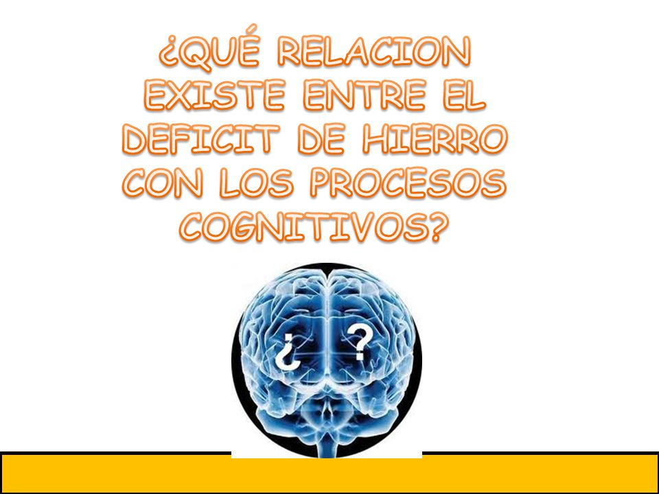 ¿QUÉ RELACION EXISTE ENTRE EL DEFICIT DE HIERRO CON LOS PROCESOS COGNITIVOS