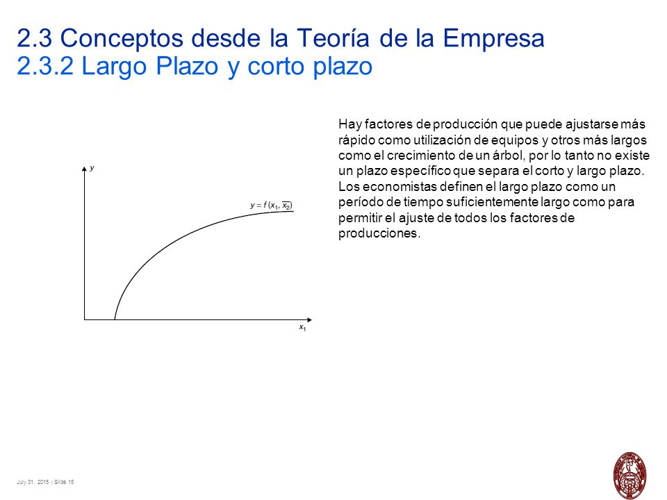 2. 3 Conceptos desde la Teoría de la Empresa 2. 3