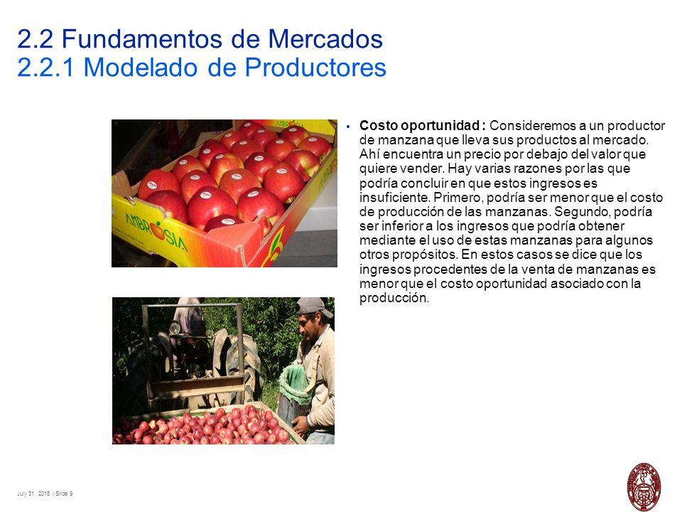 2.2 Fundamentos de Mercados Modelado de Productores