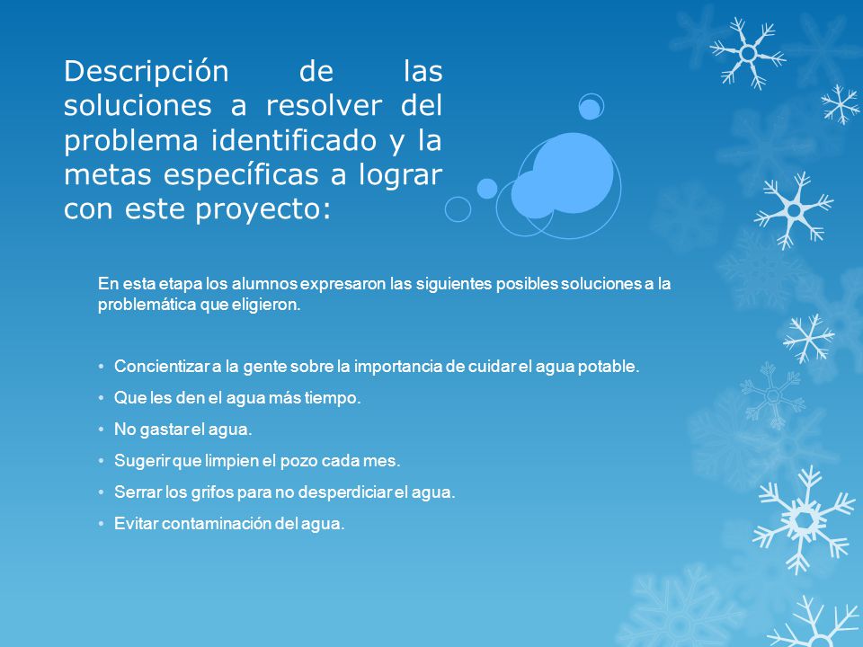 Descripción de las soluciones a resolver del problema identificado y la metas específicas a lograr con este proyecto: