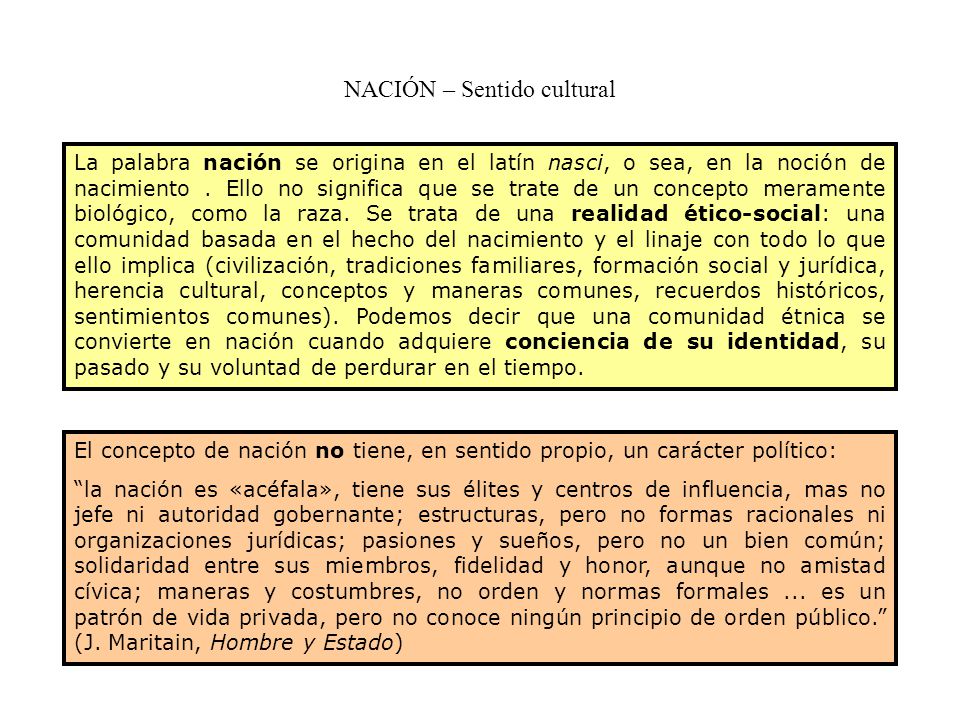 NACIÓN – Sentido cultural