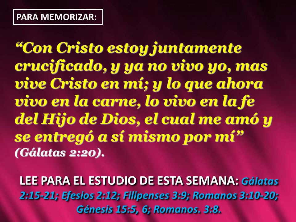 PARA MEMORIZAR: