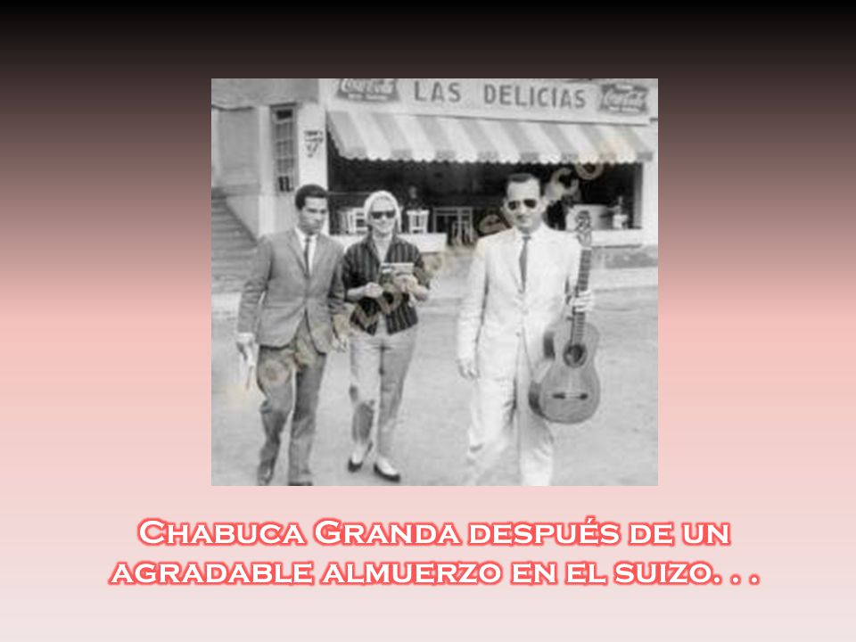 Chabuca Granda después de un agradable almuerzo en el suizo. . .