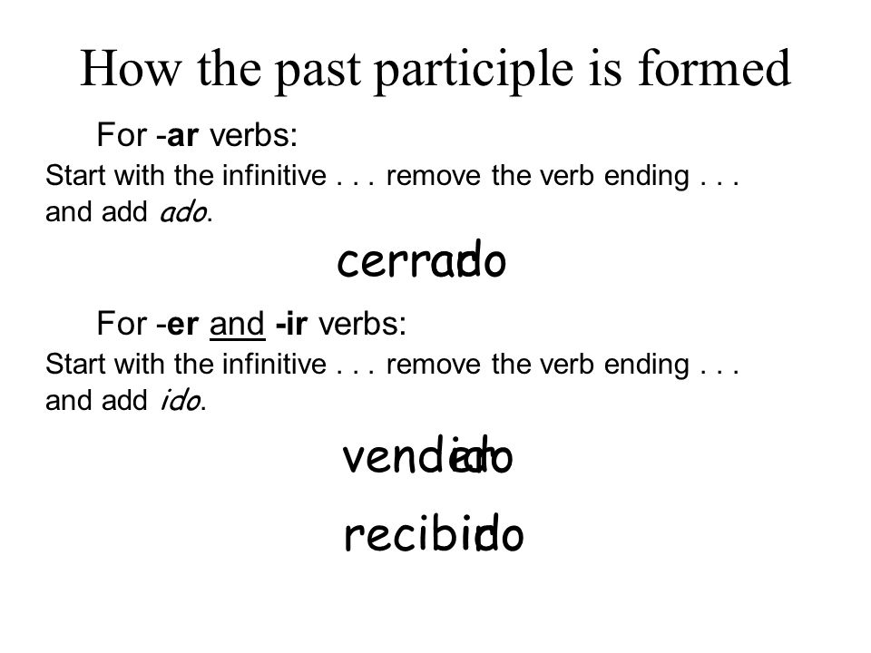 How the past participle is formed