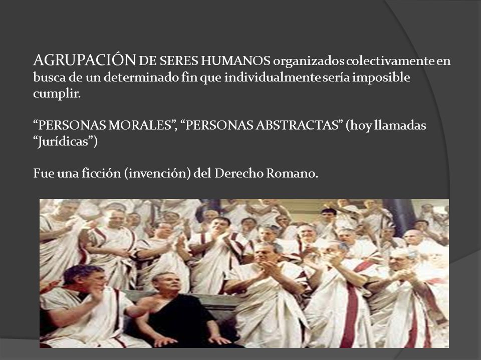AGRUPACIÓN DE SERES HUMANOS organizados colectivamente en busca de un determinado fin que individualmente sería imposible cumplir.