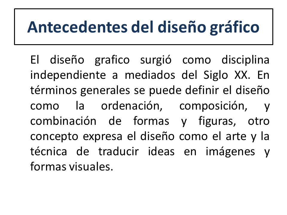 Antecedentes del diseño gráfico