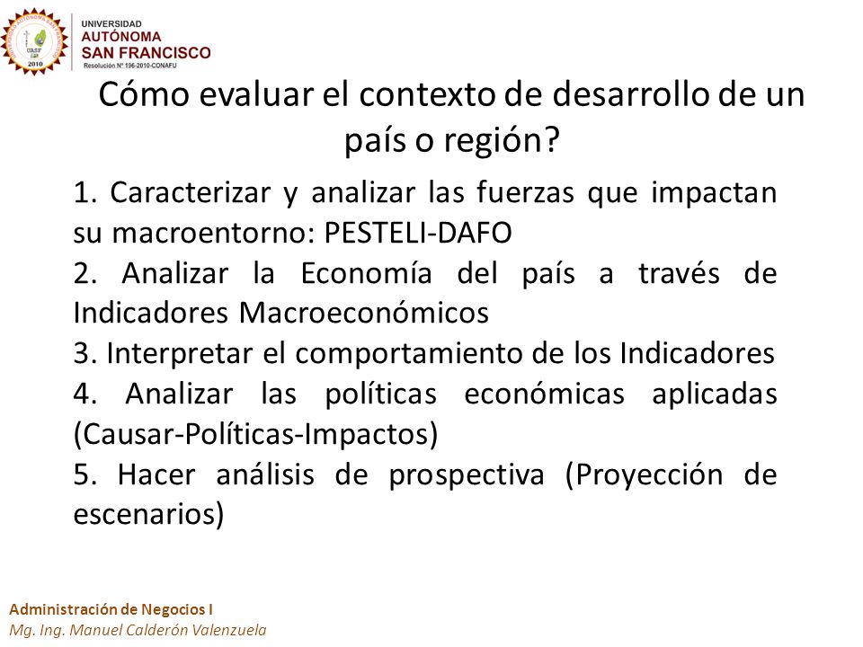 Cómo evaluar el contexto de desarrollo de un país o región