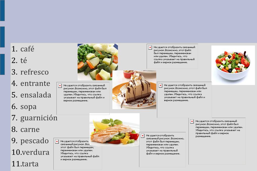 café té refresco entrante ensalada sopa guarnición carne pescado verdura tarta
