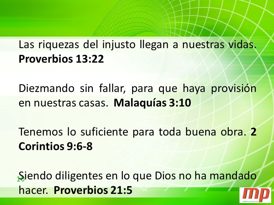 Las riquezas del injusto llegan a nuestras vidas. Proverbios 13:22