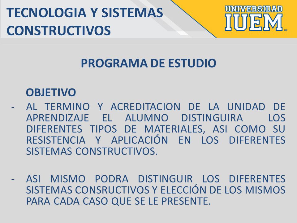 TECNOLOGIA Y SISTEMAS CONSTRUCTIVOS