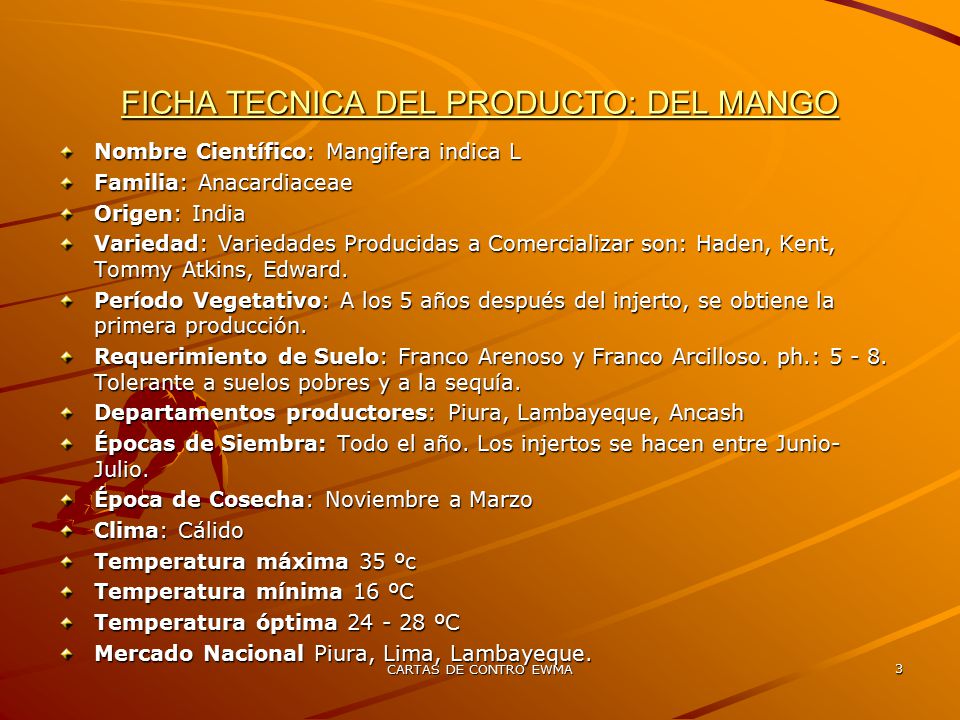 FICHA TECNICA DEL PRODUCTO: DEL MANGO