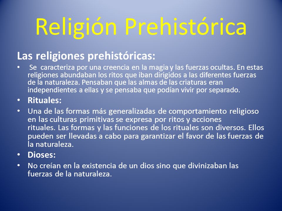 Religión Prehistórica