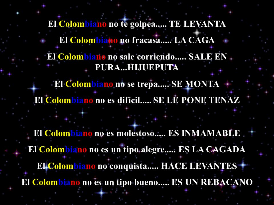 El Colombiano no te golpea..... TE LEVANTA