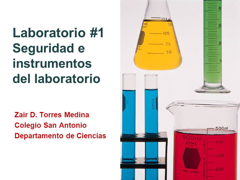 Laboratorio #1 Seguridad e instrumentos del laboratorio