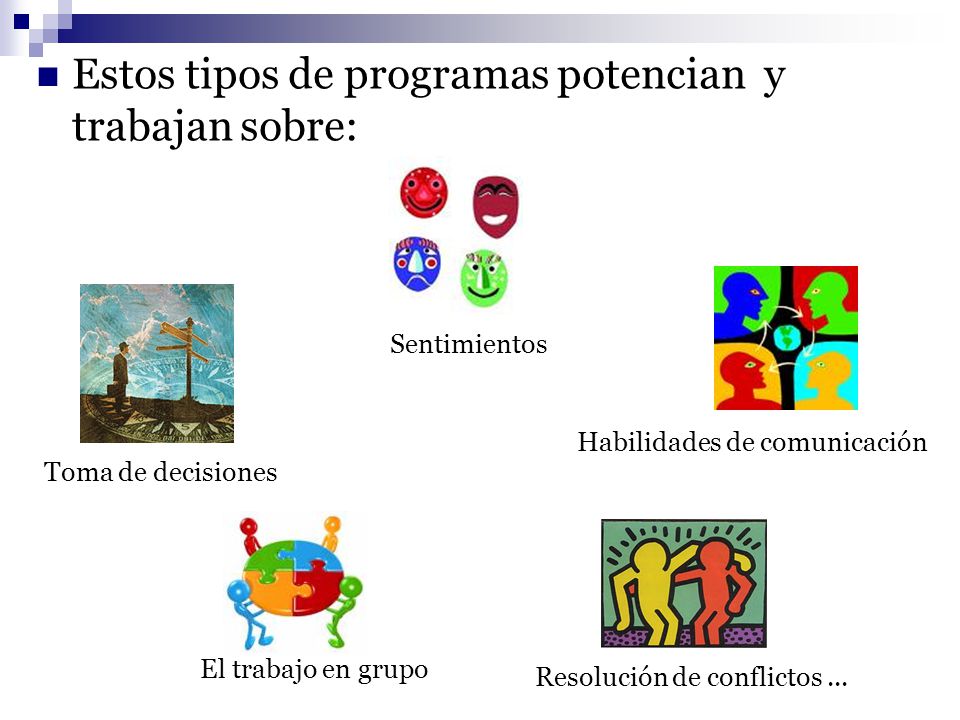 Estos tipos de programas potencian y trabajan sobre: