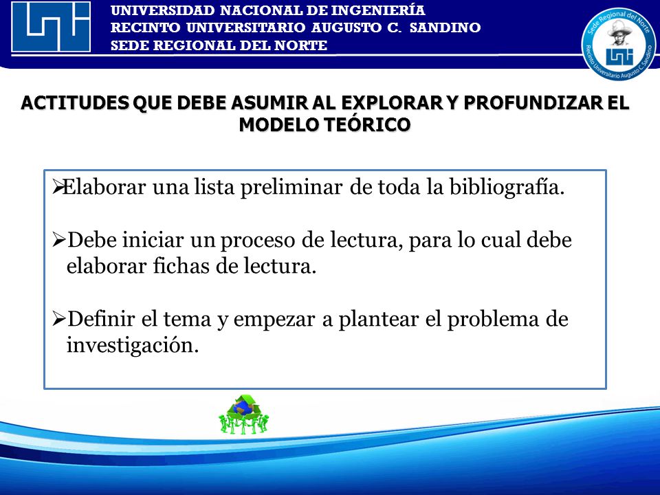 ACTITUDES QUE DEBE ASUMIR AL EXPLORAR Y PROFUNDIZAR EL MODELO TEÓRICO