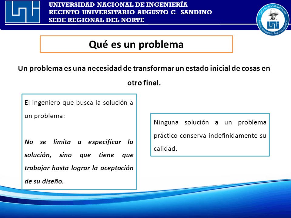 Qué es un problema Un problema es una necesidad de transformar un estado inicial de cosas en otro final.