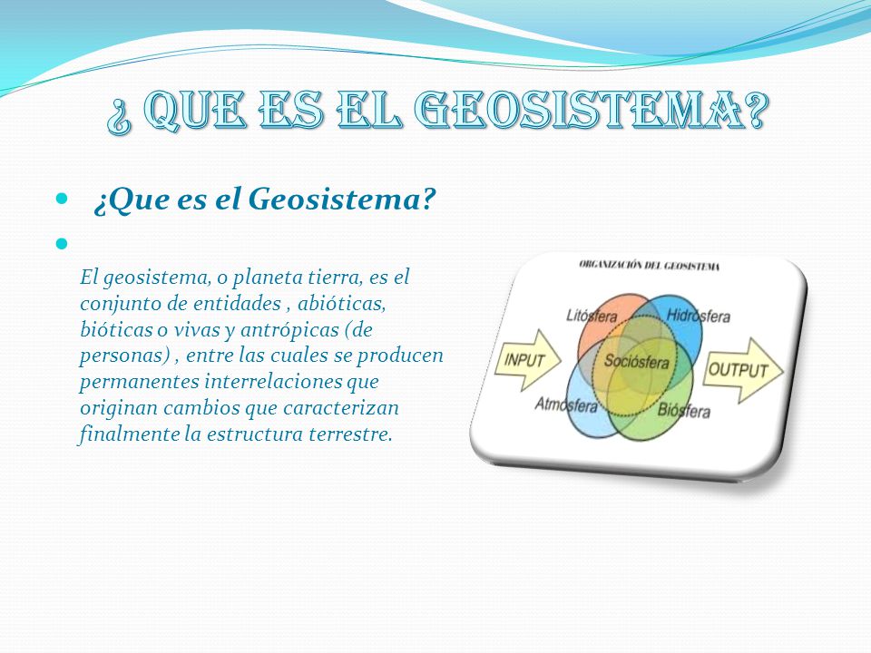 ¿ que es el geosistema ¿Que es el Geosistema