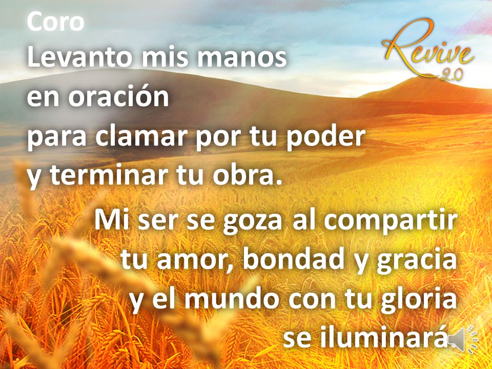 Levanto mis manos en oración para clamar por tu poder