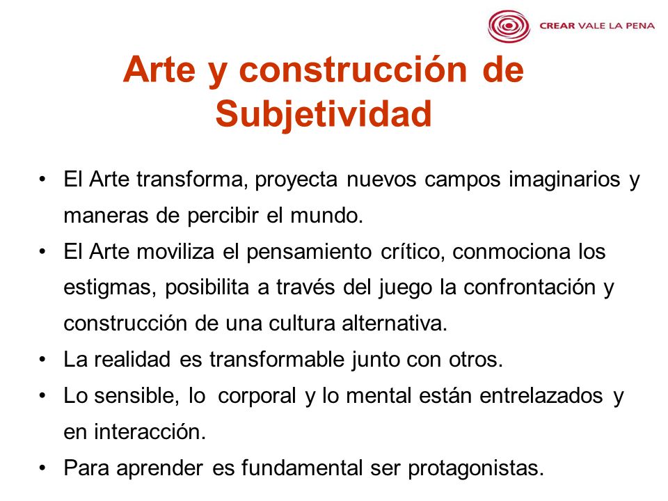 Arte y construcción de Subjetividad