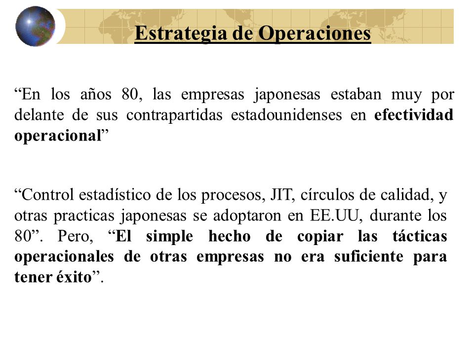 Estrategia de Operaciones