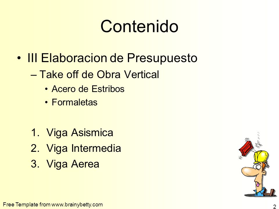 Contenido III Elaboracion de Presupuesto Take off de Obra Vertical