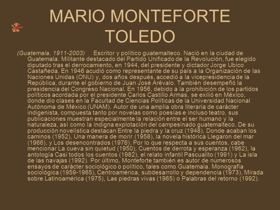 MARIO MONTEFORTE TOLEDO - ppt descargar