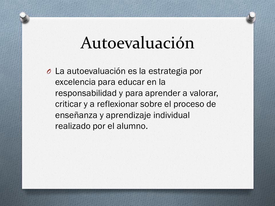 Autoevaluación
