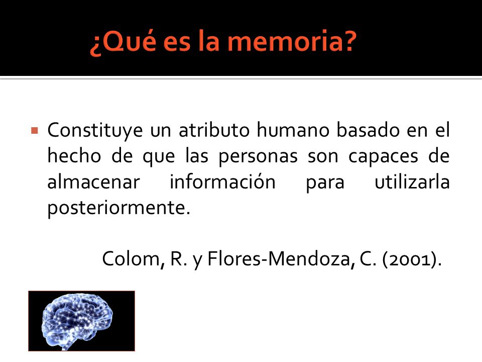 ¿Qué es la memoria