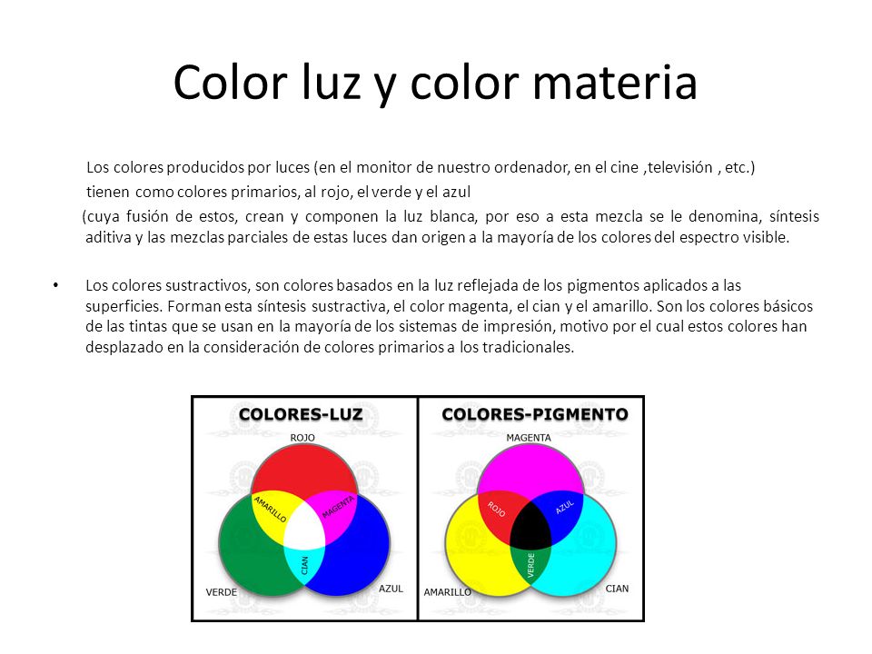 Color luz y color materia