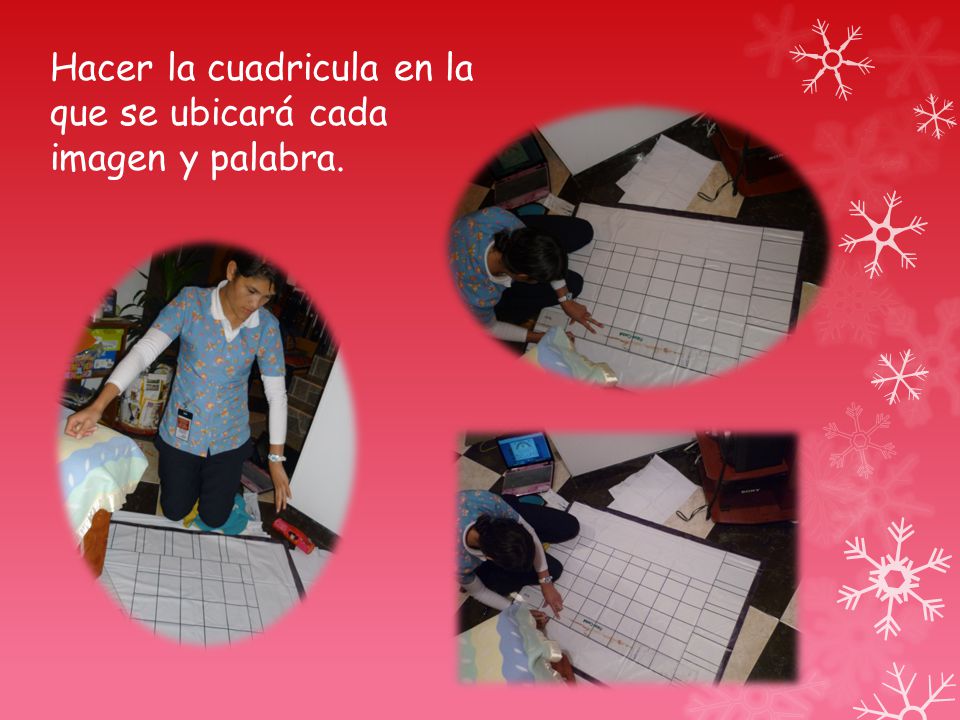 Hacer la cuadricula en la que se ubicará cada imagen y palabra.