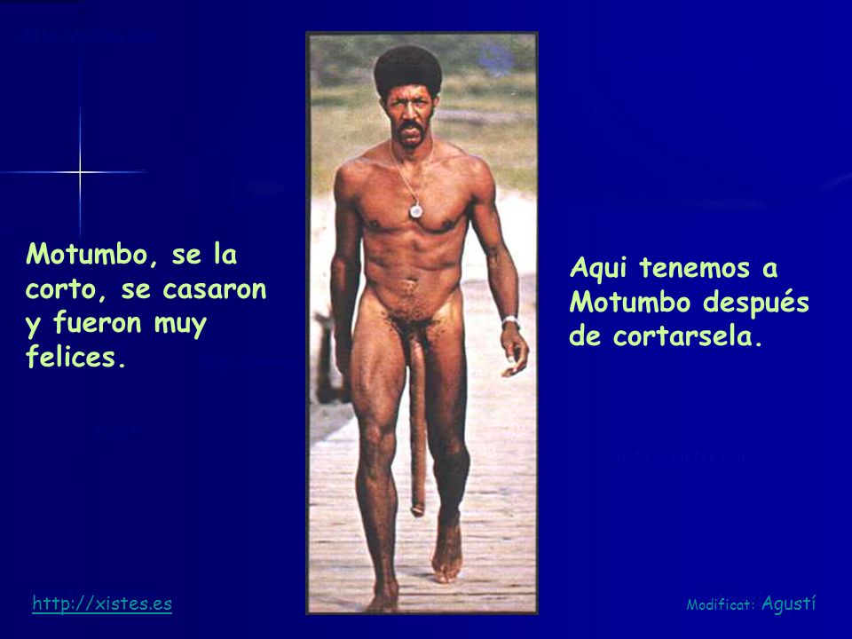 Motumbo, se la corto, se casaron y fueron muy felices.