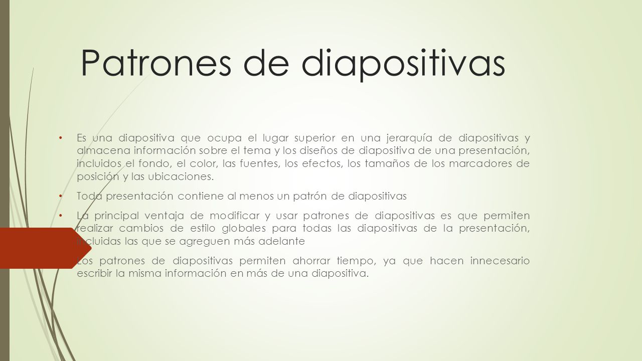 Patrones de diapositivas