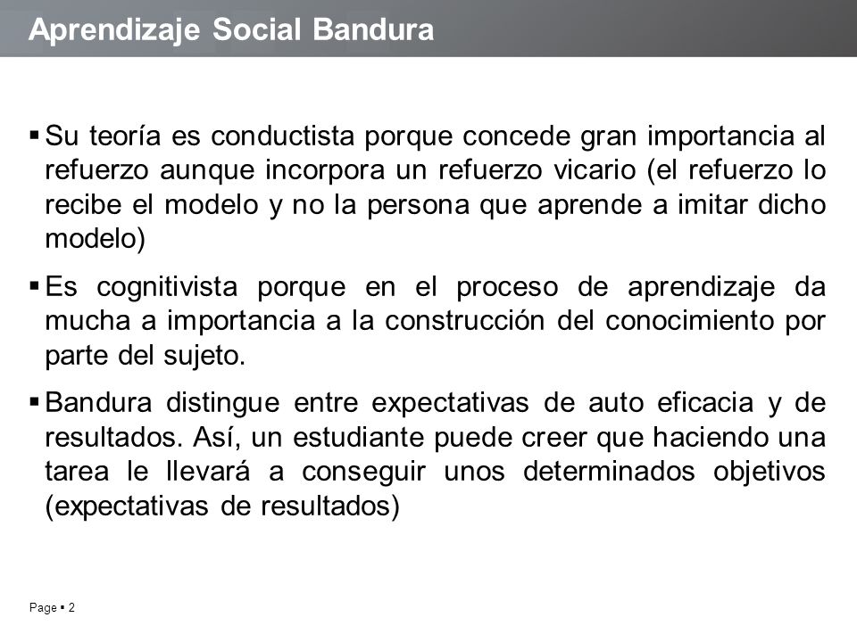 Aprendizaje Social Bandura