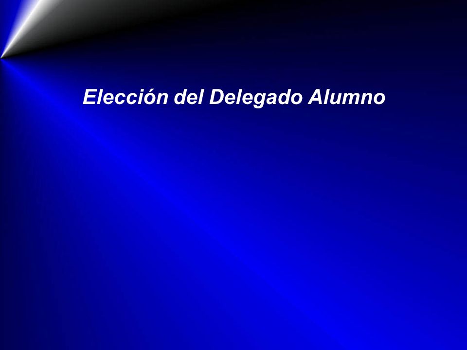 Elección del Delegado Alumno