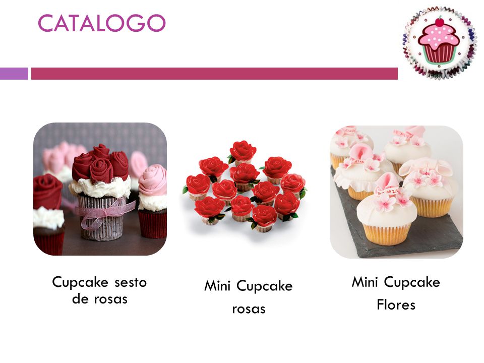 CATALOGO Cupcake sesto de rosas Mini Cupcake rosas Flores
