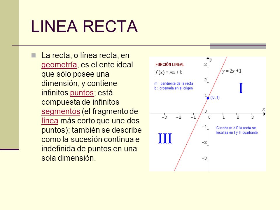 LINEA RECTA