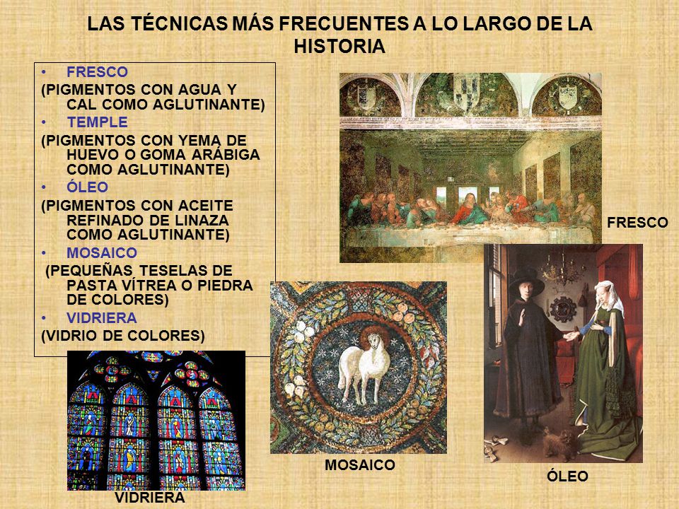 LAS TÉCNICAS MÁS FRECUENTES A LO LARGO DE LA HISTORIA