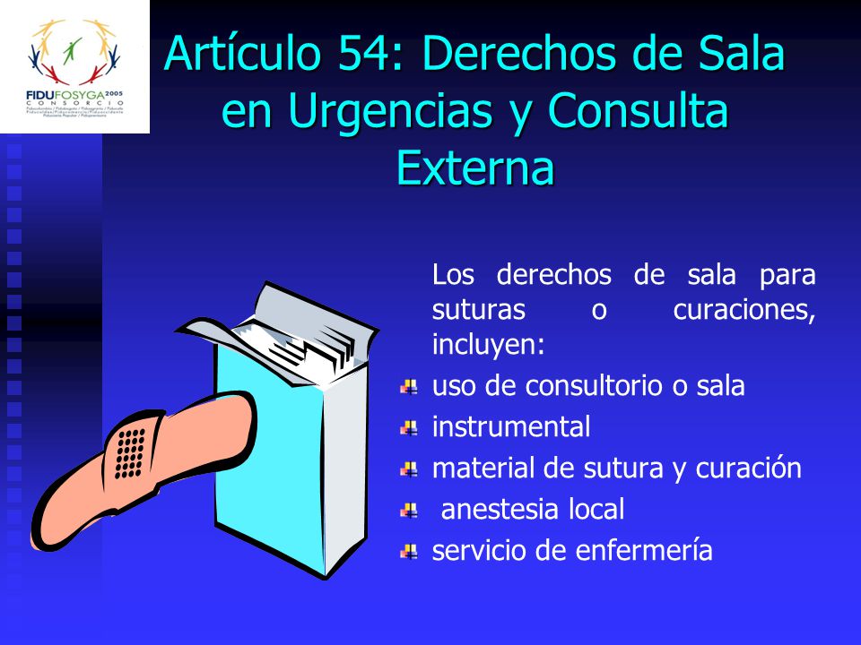 Artículo 54: Derechos de Sala en Urgencias y Consulta Externa