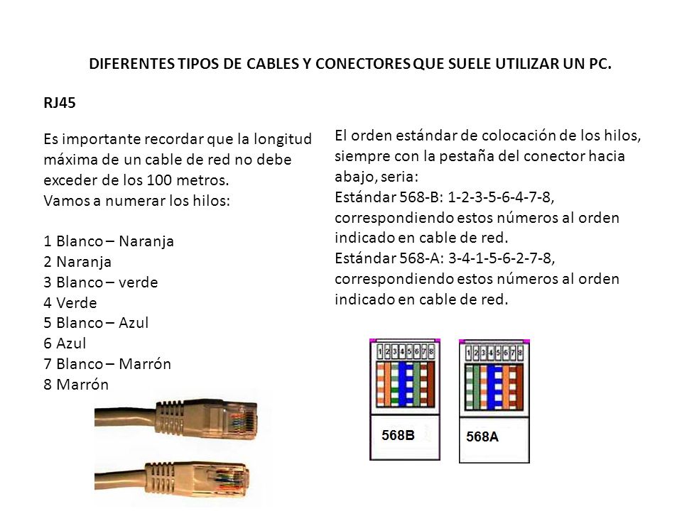 DIFERENTES TIPOS DE CABLES Y CONECTORES QUE SUELE UTILIZAR UN PC.